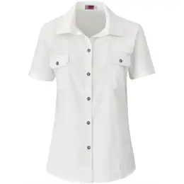 Ladies Short Sleeve Wildstone Shirt White Front